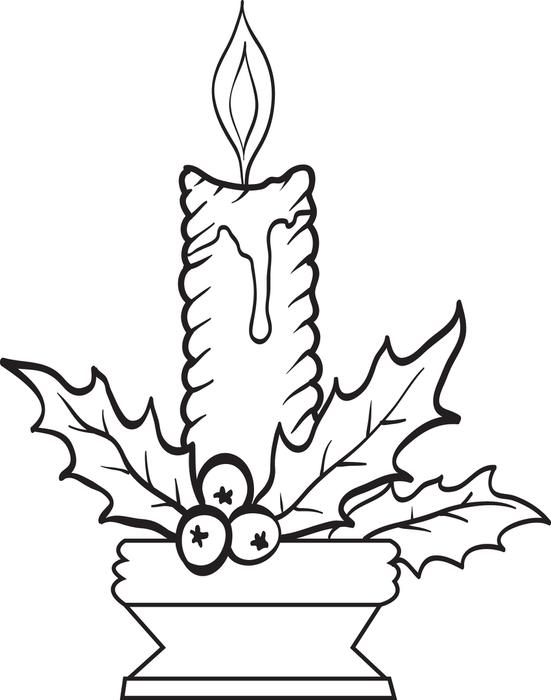 551x700 Christmas Candle Coloring Page Free Printable Christmas Candles