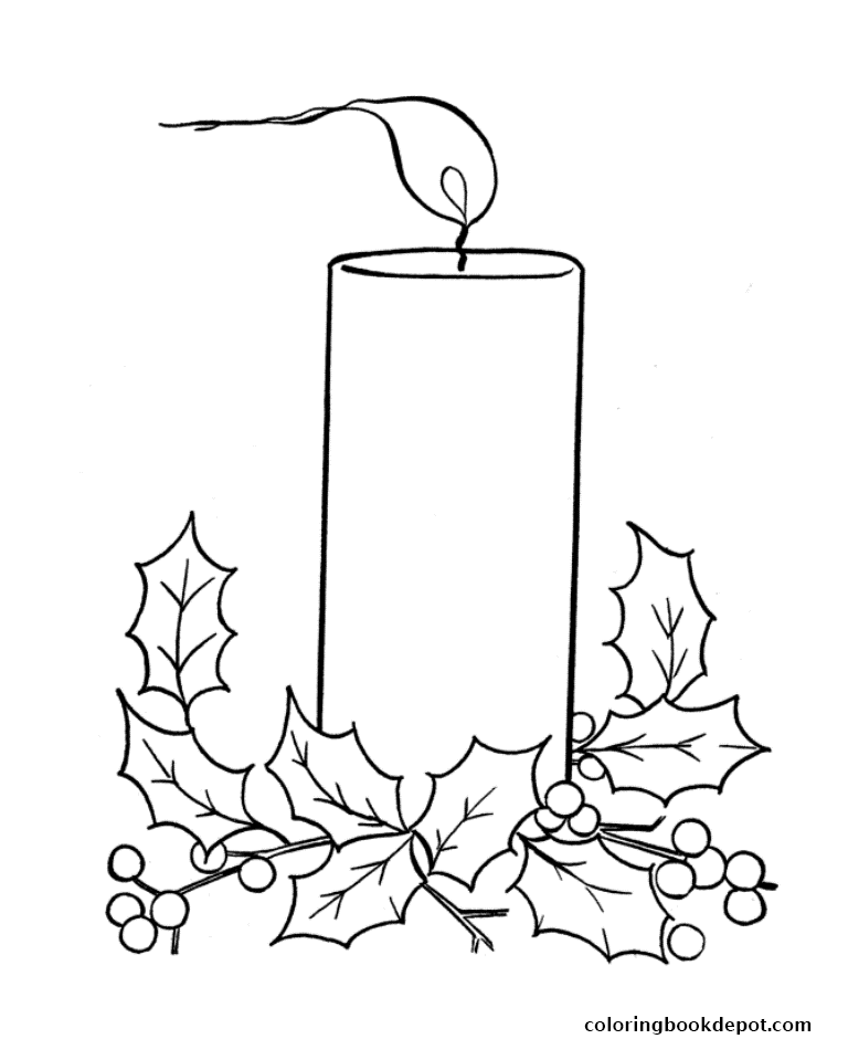 768x940 Free S For Christmas Candle Scenefba2 Coloring Pages