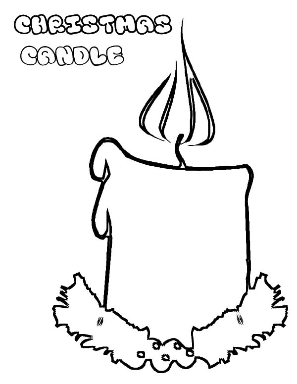 600x776 Christmas Candle Coloring Pages Best Place To Color
