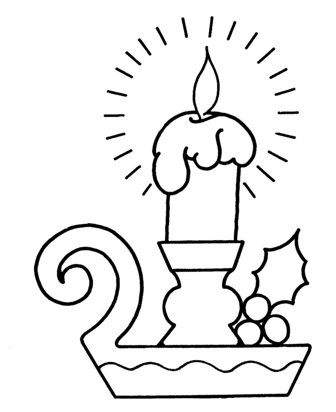 670x820 Christmas Candles Coloring Page