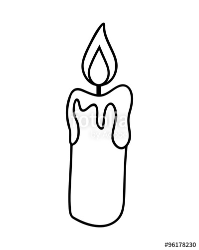 399x500 Christmas Candle, Burning Wax Candle Icon, Symbol, Design
