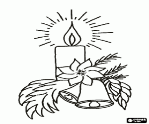 300x250 Christmas Candles Coloring Pages Printable Games