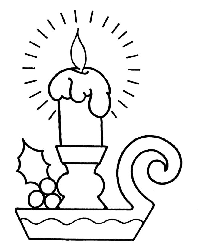 670x820 Holiday Candle Coloring Candle Clip Art