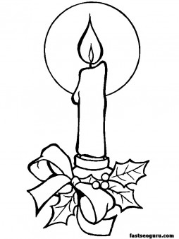 254x338 Printable Coloring Pages Of Christmas Candles