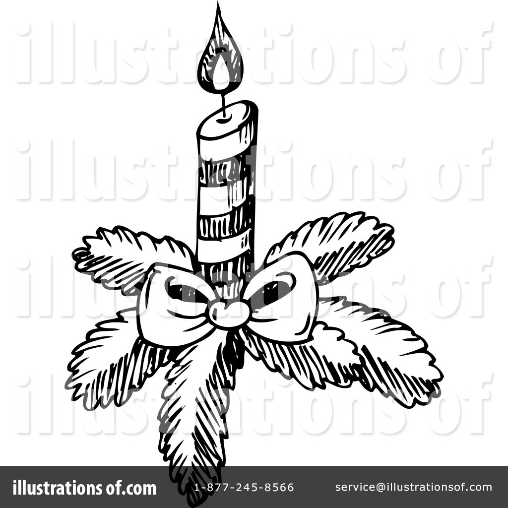 1024x1024 Christmas Candle Clipart