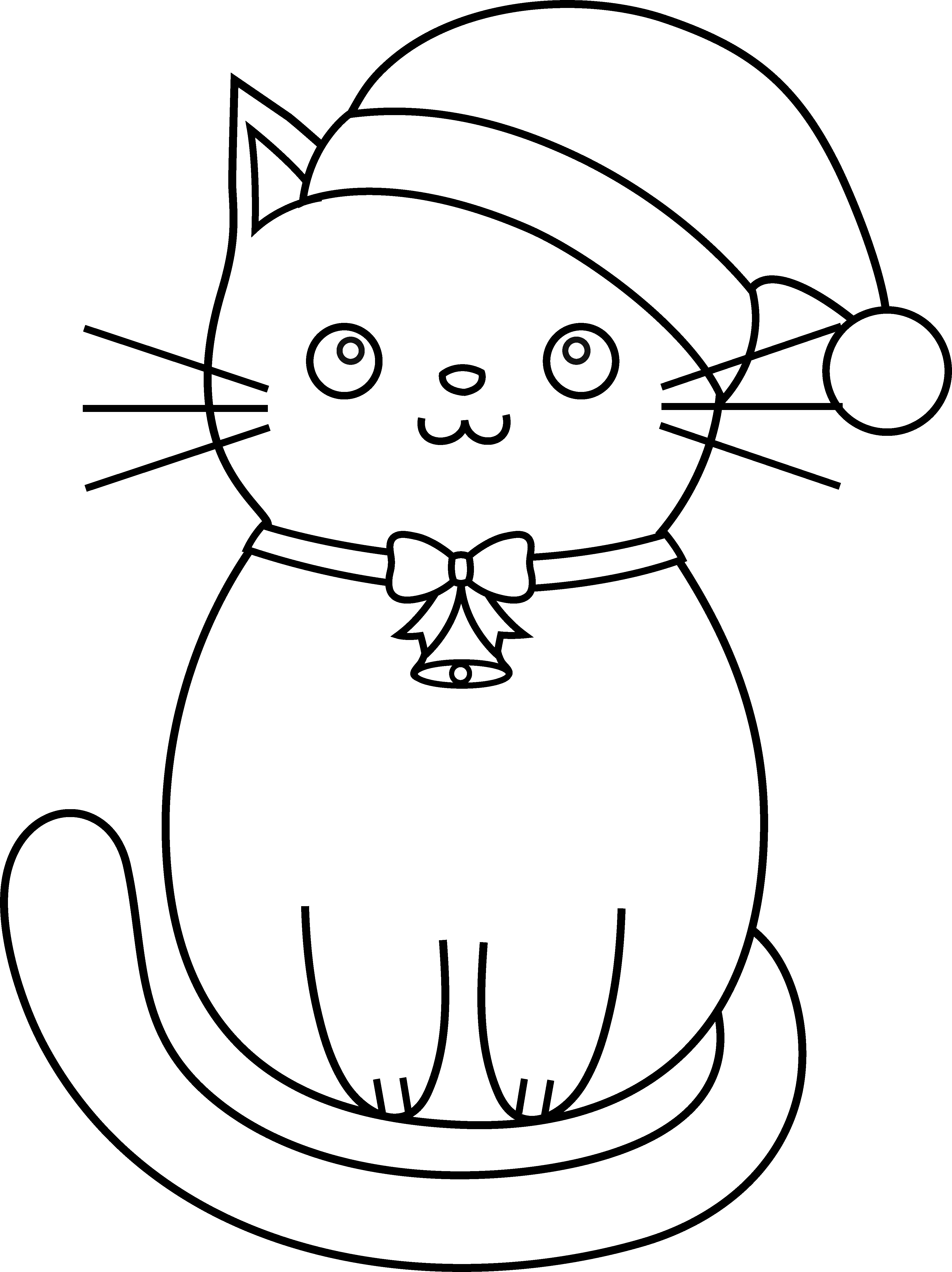 Christmas Cat Drawing