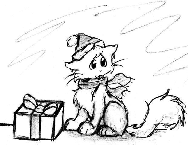 621x483 Christmas Cat By Loviballet