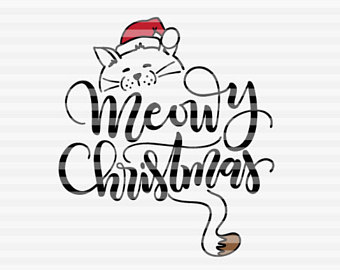 340x270 Christmas Cat Svg Etsy