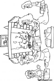 226x338 Printable Christmas Celebration Family In Front Of Hearth