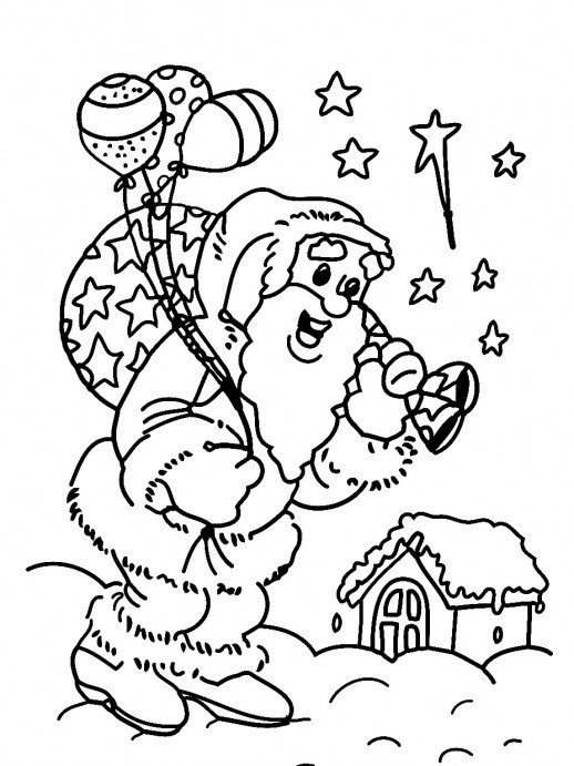 518x691 Santa Claus Brings Some Balloons For Christmas Celebration