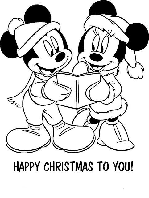 483x640 Mickey And Minnie Disney Coloring Pages Of Christmas 00