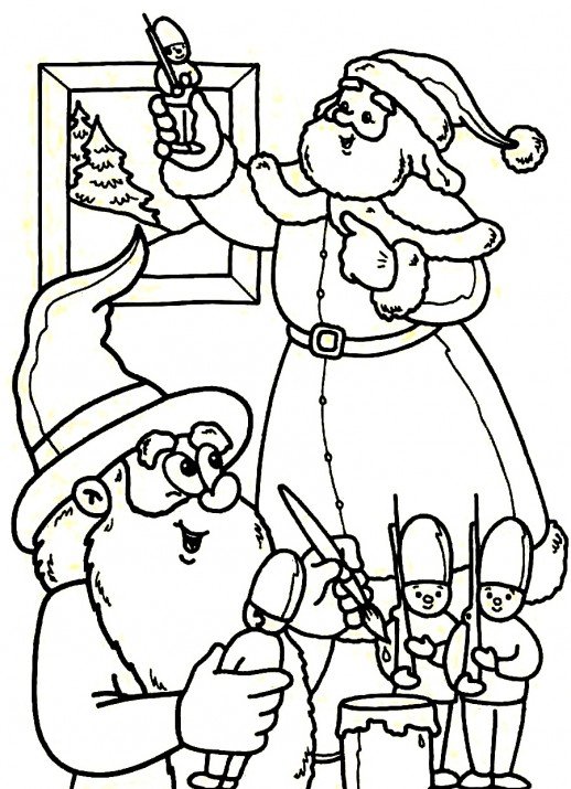 518x715 Santa Claus Preparing For Christmas Day Coloring Pages