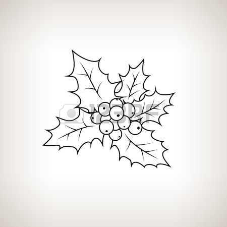 450x450 Christmas Holly Berry On A Light Background, Christmas Decorations