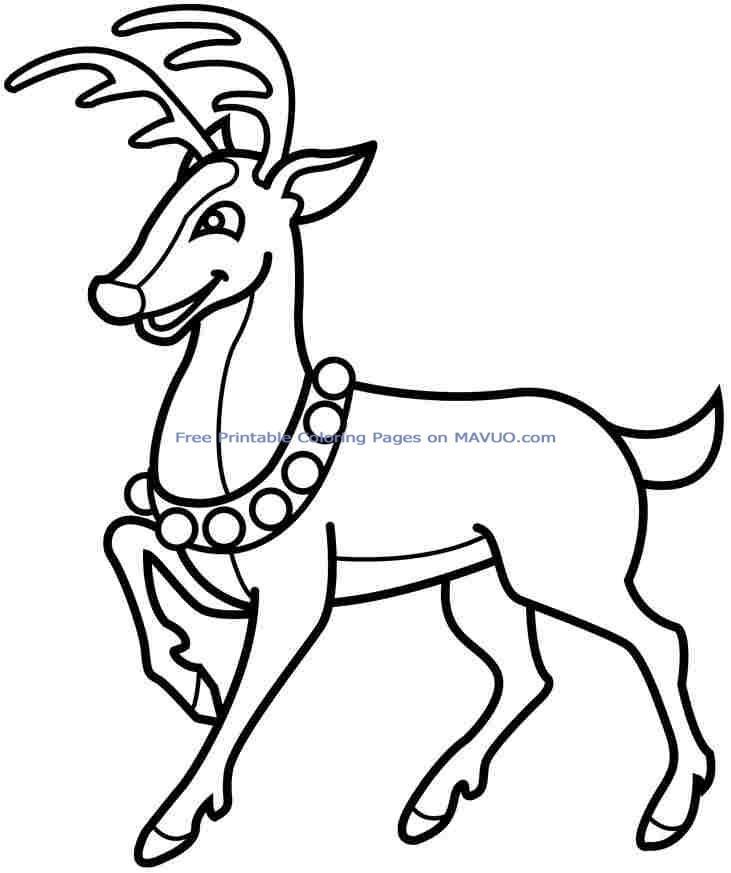 731x873 Deer Coloring Page Clipart Panda