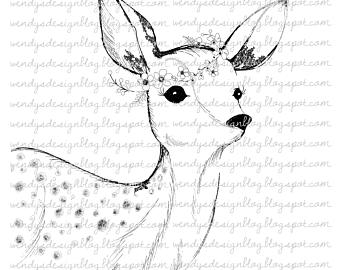 340x270 Christmas Deer Etsy