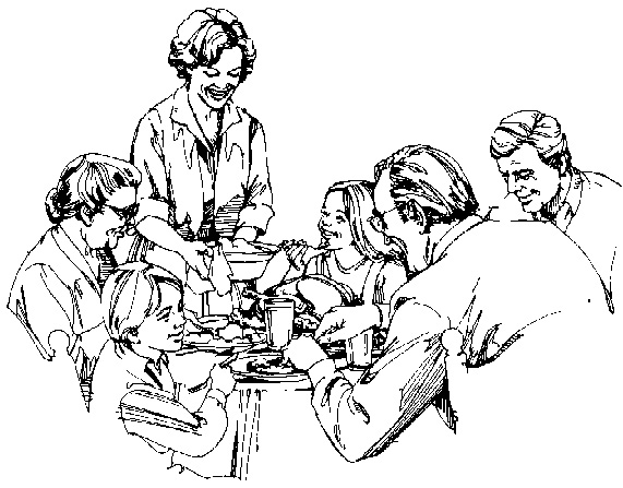 Christmas Dinner Drawing