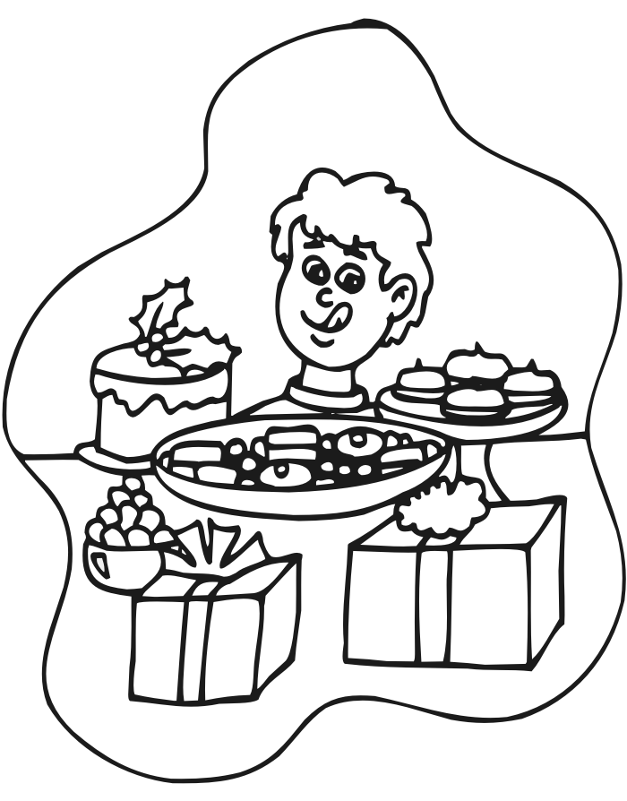 700x894 Christmas Cookies Coloring Page Boy Amp Christmas Goodies