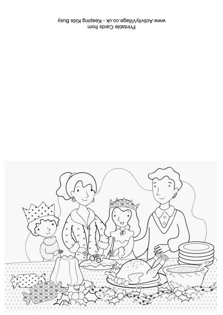 460x650 Dinner Colouring Card
