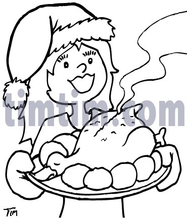 370x432 Free Drawing Of Christmas Duck Bw From The Category Christmas