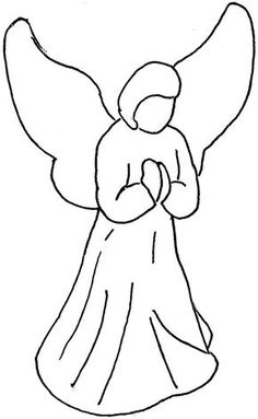 236x383 Line Drawing Of Angel Click Here For Line Drawing Angels