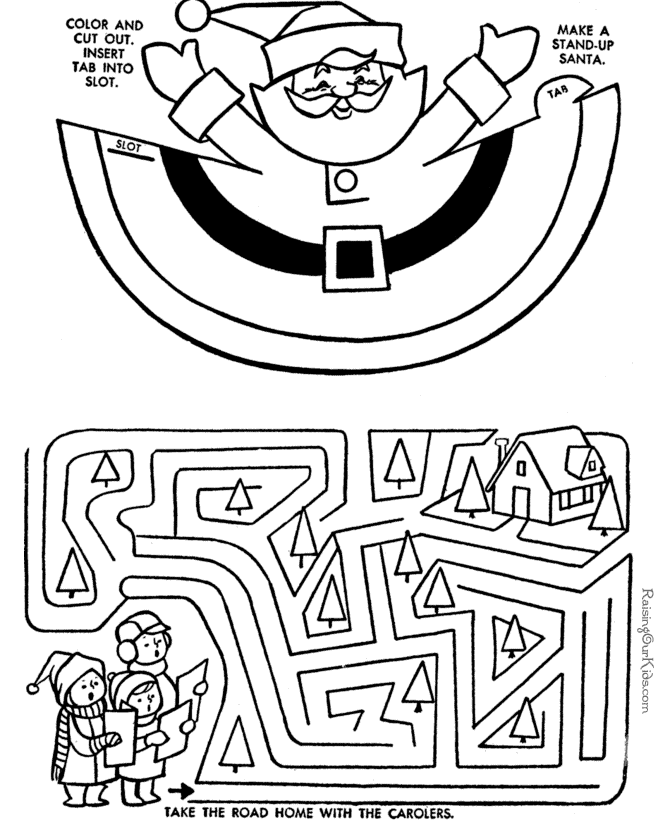 670x820 Printable Christmas Mazes