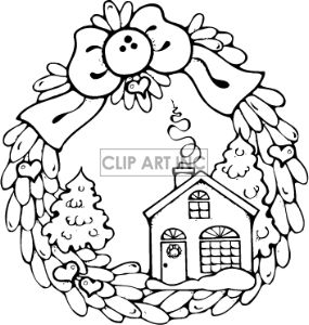 Christmas Drawing Black And White