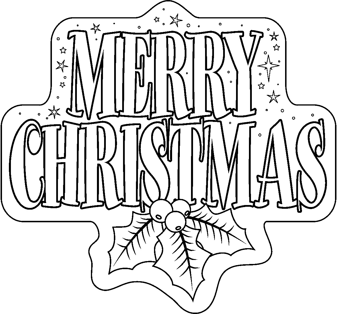 1175x1092 Printable Merry Christmas Coloring Pages