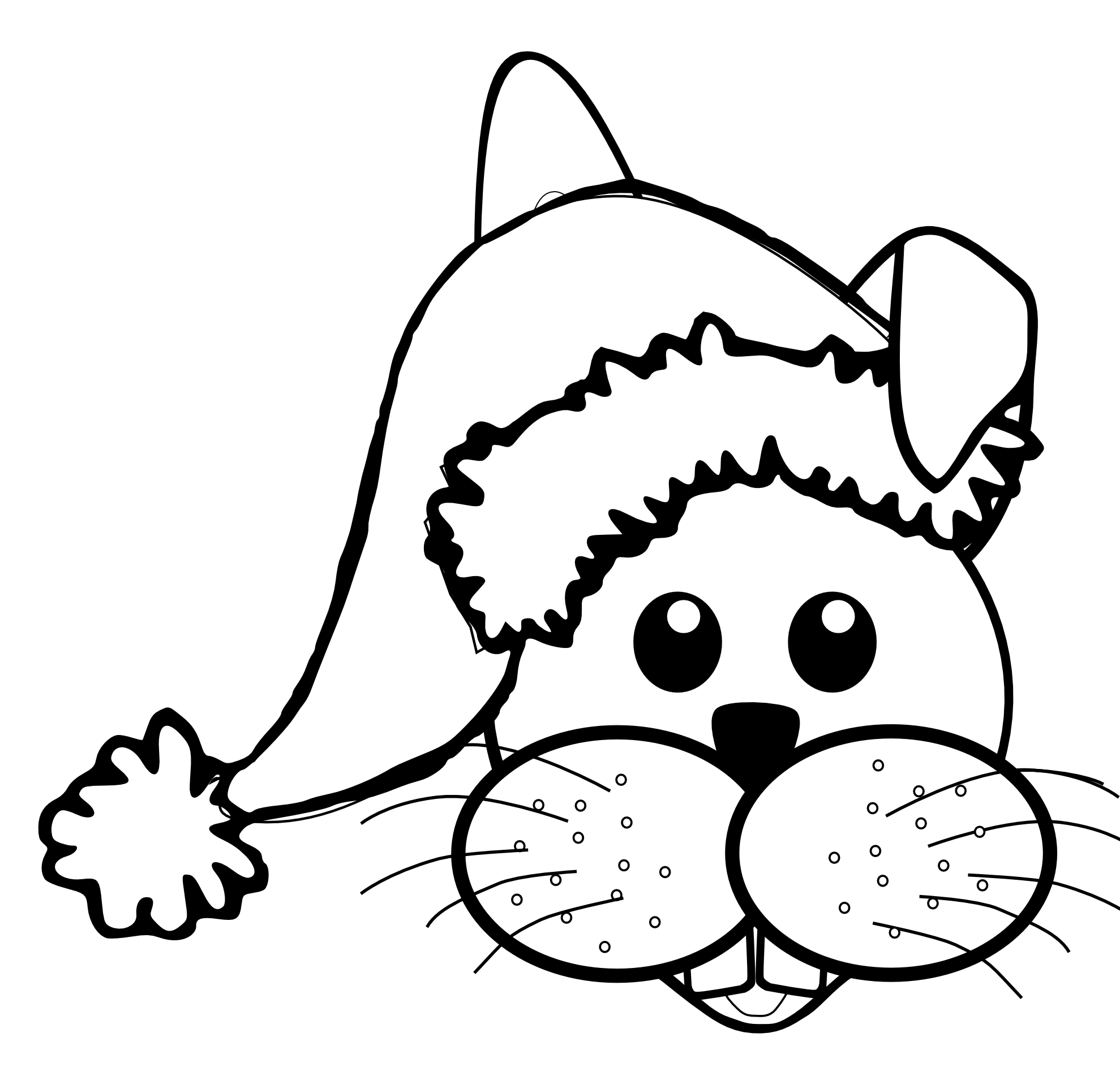 1979x1919 Bunny Clipart Line Drawing