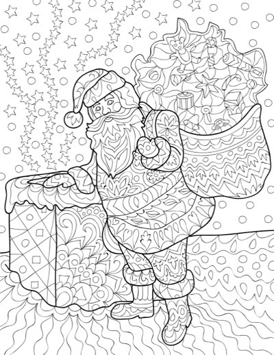 400x518 Christmas Coloring Books To Set The Holiday Mood