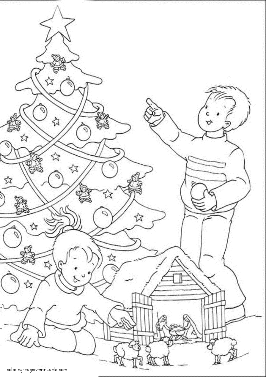 895x1269 Christmas Tree Coloring Pages