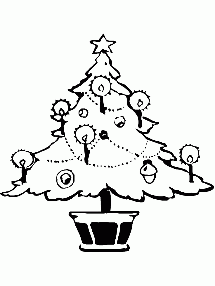 736x980 Christmas Tree Decoration Sketch Christmas Pictures