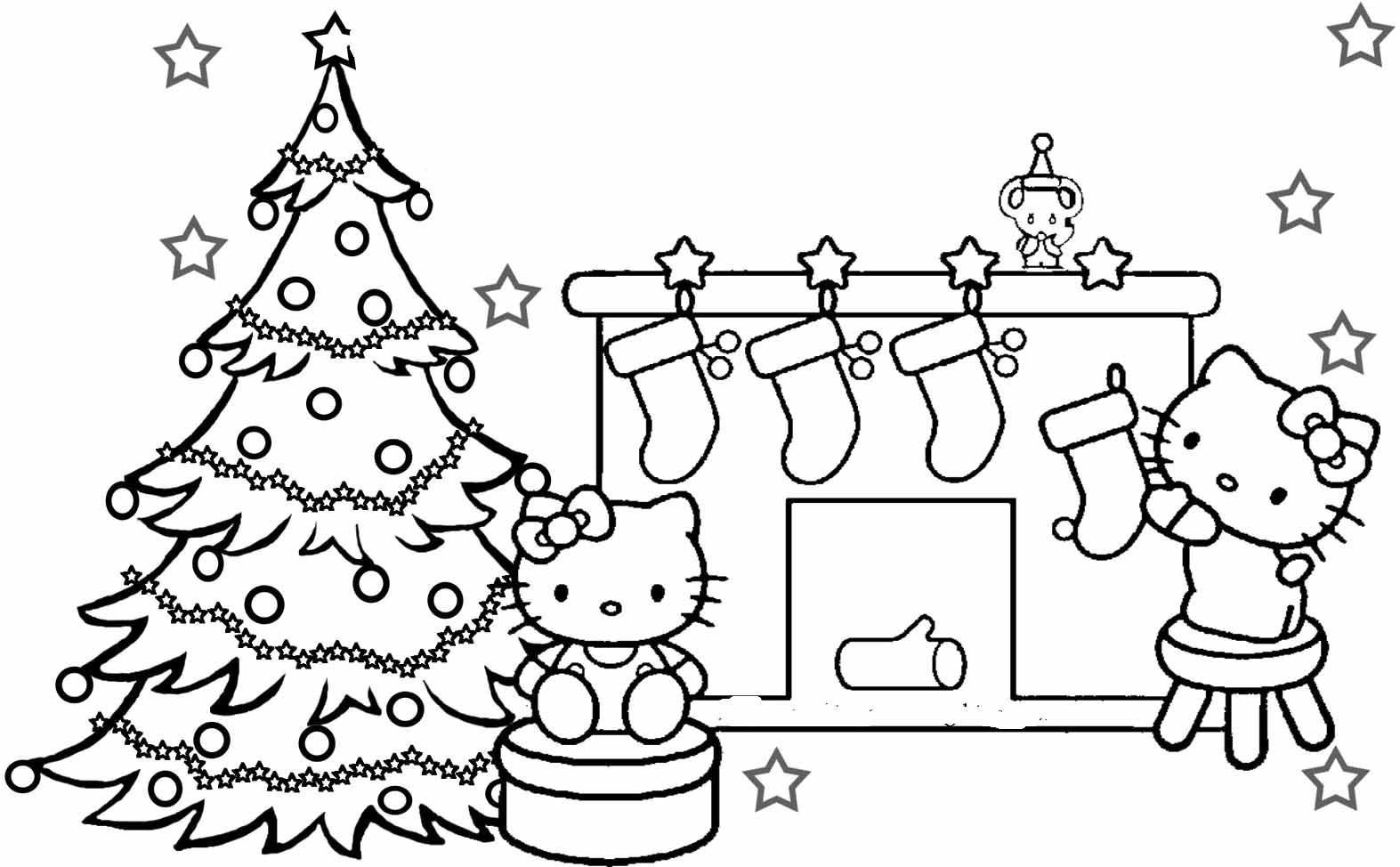 1573x974 Merry Christmas Coloring Pages Hello Kitty Best Of Kids