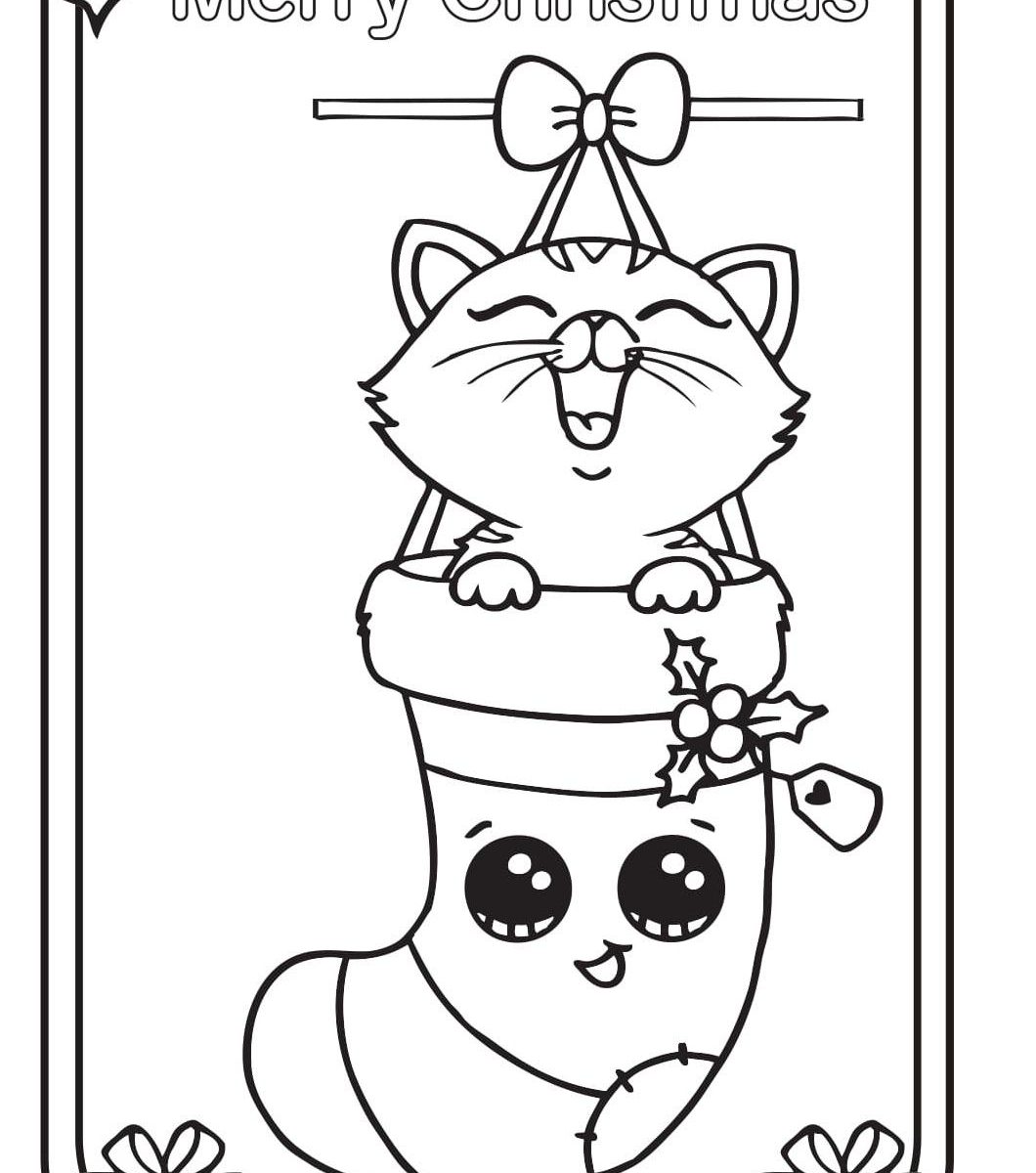 1060x1200 Holiday Christmas Coloring Sheets For Kids Free Card Pages