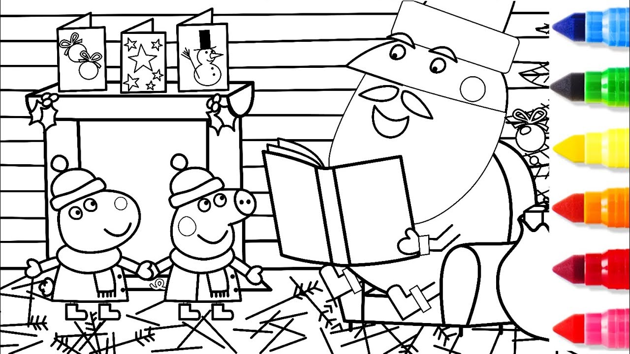 1280x720 Peppa Pig With Suzy Sheep Christmas Time