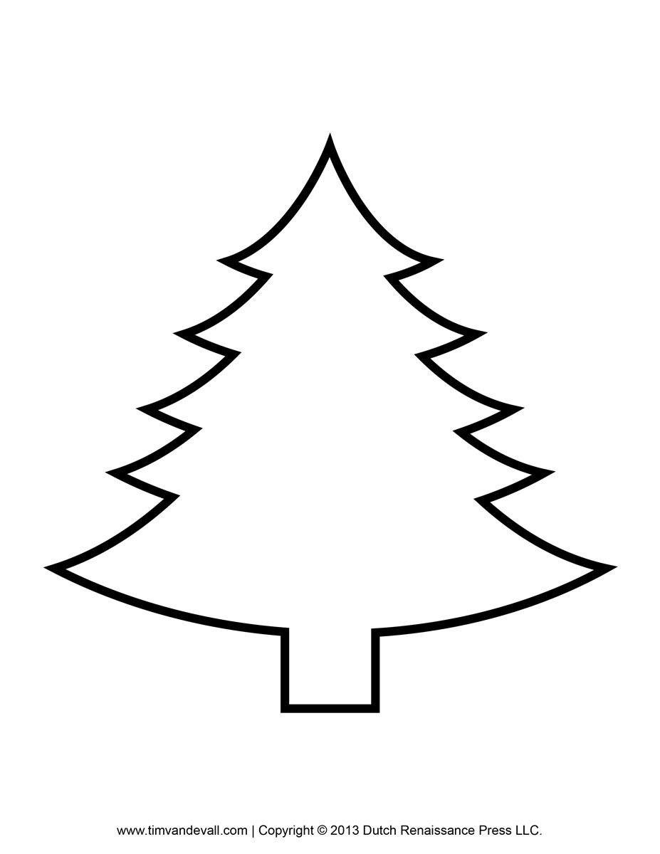 927x1200 Printable Paper Christmas Tree Template And Clip Art