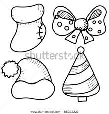 220x229 Vintage Christmas drawing Outline