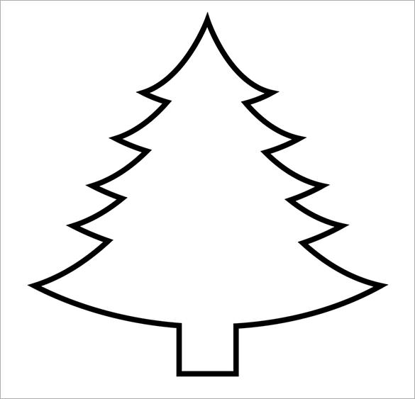 585x563 Christmas Tree Outline Printable Preschool To Pretty Coloring