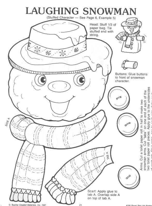 588x798 Free Printable Christmas Paper Crafts For Kids Fun For Christmas