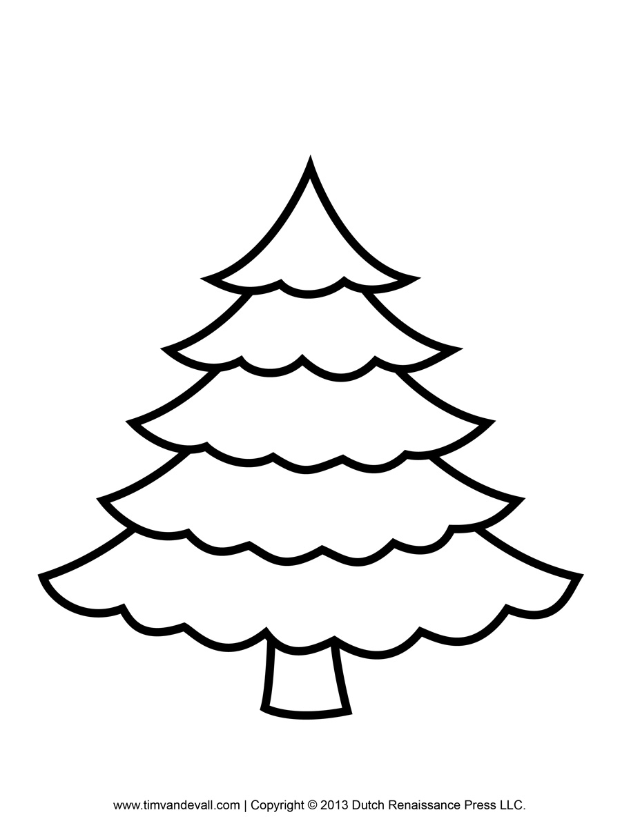 927x1200 Printable Paper Christmas Tree Template And Clip Art
