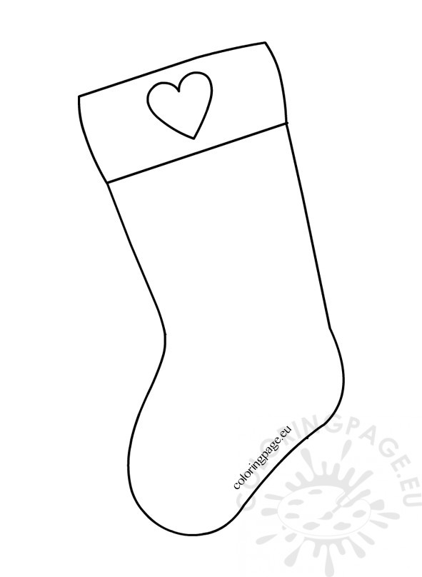 591x808 Christmas Stocking Paper Craft Coloring Page