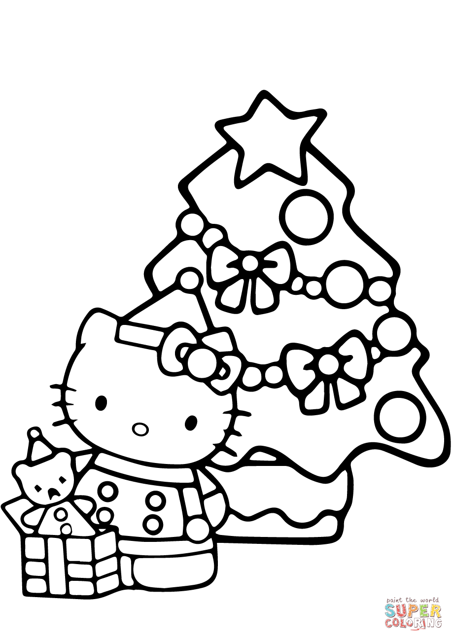 919x1300 Hello Kitty Christmas Coloring Page Free Printable Coloring Pages