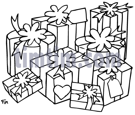455x388 Free Drawing Of Christmas Gifts Bw From The Category Christmas