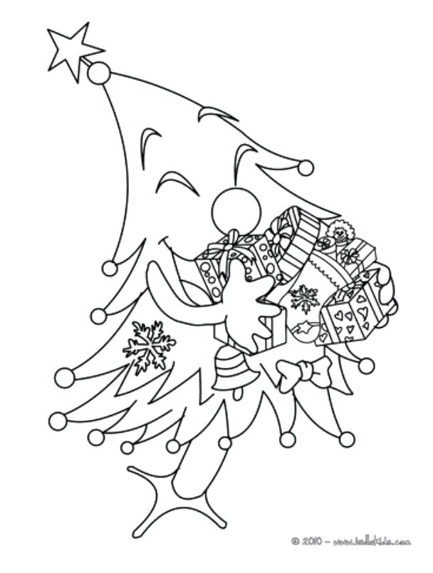 608x804 Christmas Tree Printable Coloring Page Tree With Coloring Page