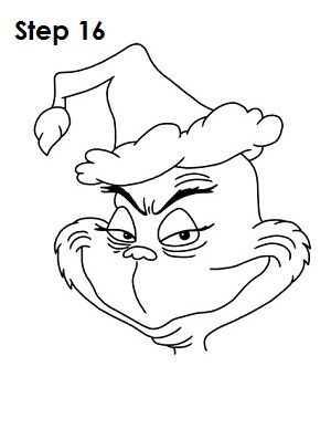 300x388 Grinch Drawing Template How To Draw The Grinch Christmas