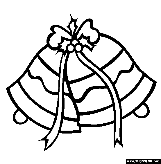 554x565 Christmas silver jingle bells online coloring page Crafts ~ This