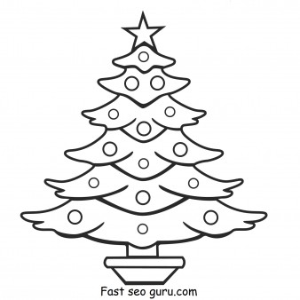 338x338 Print Out Christmas Tree Coloring Pages