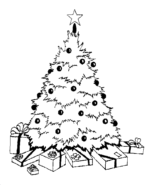 490x599 Christmas Tree With Presents Coloring Pages Color Bros