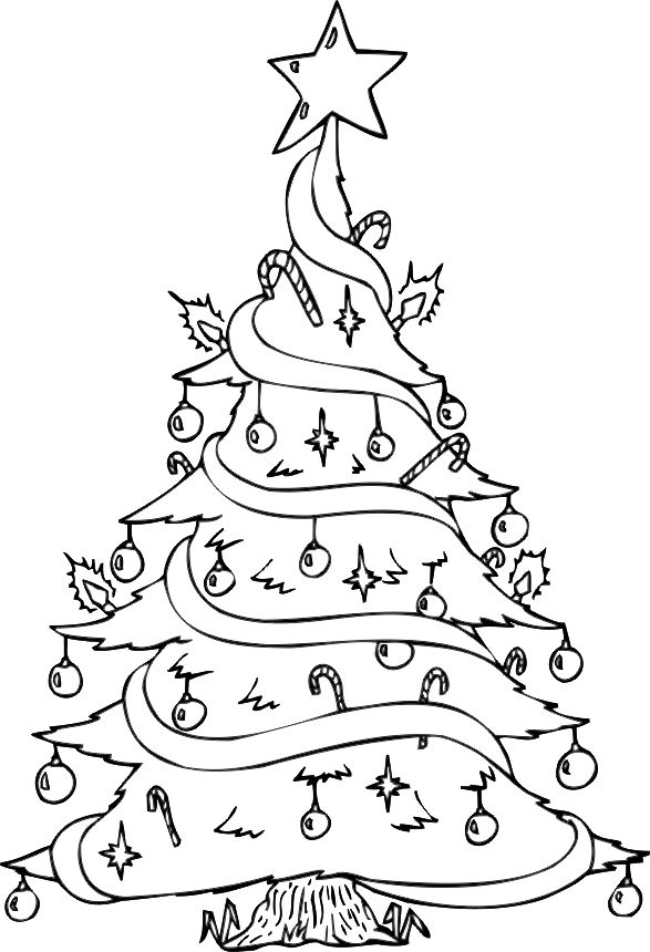 587x860 Best Christmas Tree Sketch Ideas On Christmas Tree