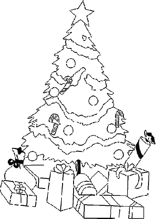 510x714 Coloring Christmas Tree Picture