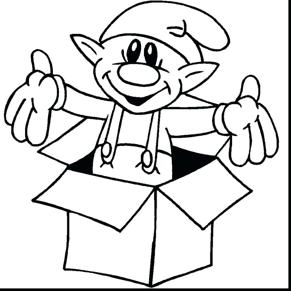 1126x1124 Coloring Christmas Elf Coloring